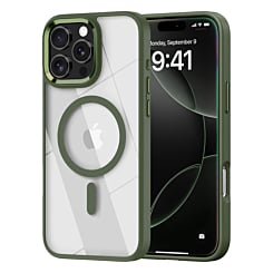 Shiny Magnetic Clear Cases - GREEN for iPhone 16 Pro Max (Only Ground Shipping)