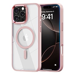 Shiny Magnetic Clear Cases - PINK for iPhone 16 Pro Max (Only Ground Shipping)