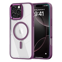 Shiny Magnetic Clear Cases - PURPLE for iPhone 16 Pro Max (Only Ground Shipping)