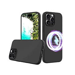 Soft Solid Silicone Case with Wireless Charging - BLACK for iPhone 16 Pro Max (Only Ground Shipping)