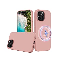 Soft Solid Silicone Case with Wireless Charging - PINK for iPhone 16 Pro Max (Only Ground Shipping)