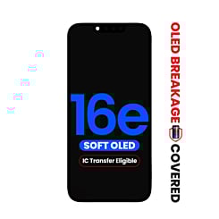 OLED Assembly for iPhone 16e (Aftermarket QV8 / Soft) (IC Transfer Eligible) (Exclusive OLED Breakage Warranty)