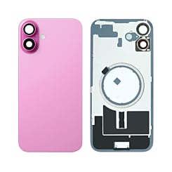 Back Glass with Frame and MagSafe Magnet for iPhone 16 Plus (NO LOGO) (PINK)
