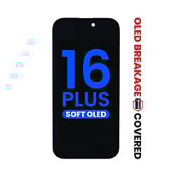 OLED Assembly for iPhone 16 Plus (Aftermarket QV8 / Soft) (Exclusive OLED Breakage Warranty)