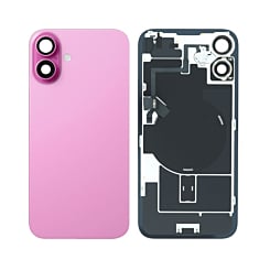 Back Glass with Frame and MagSafe Magnet for iPhone 16 Plus (PINK TITANIUM) (Service Pack)