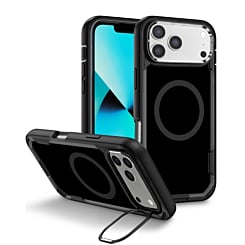 Shockproof Magsafe Case w/ Camera Stand - BLACK for iPhone 17 Pro Max (Only Ground Shipping)