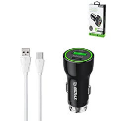 Esoulk USB C+A Car Charger with USB A-C Charging Cable (3ft) (38W) (BLACK) (Only Ground Shipping)