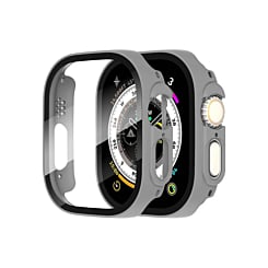 iWatch 49mm Hard PC Bumper Case w/ Tempered Glass - GRAY (Only Ground Shipping)