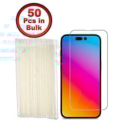 Order the Clear Tempered Glass for iPhone 14 Pro Max, 2.5D, pack of 50.
