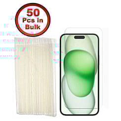 Grab the wholesale deals on the Clear Tempered Glass for iPhone 16 Plus, 2.5D, 50 pieces in bulk.