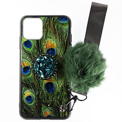 Diamond Pom Pom Holder Case - 8 for iPhone 12 Mini (Only Ground Shipping)