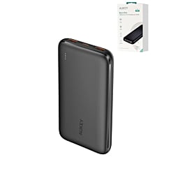 Aukey Slim PD 20W USB-C Power Bank w/ USB A-C Cable- BLACK (10000 mAh) (Only Ground Shipping)