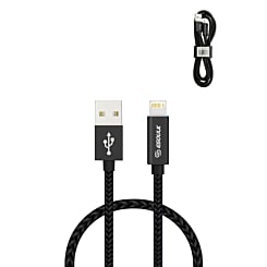 Esoulk USB A-L Non-MFI Braided Charging Cable (BLACK) (3ft) (30W) (Only Ground Shipping)