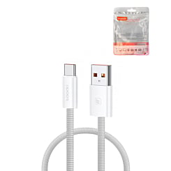 Toocki Braided USB A-C Fast Charging Data Cable (WHITE) (66w) (3ft) (Only Ground Shipping)