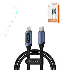 Toocki USB C-C Super Fast Charging Data Cable w/ Display (BLUE) (100W) (6ft) (Only Ground Shipping)