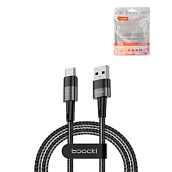 Toocki USB A-C Super Fast Charging Data Cable (GRAY) (66W) (6ft) (Only Ground Shipping)