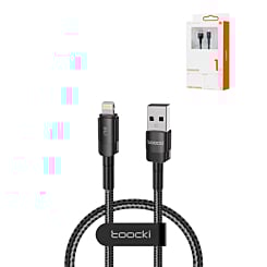 Toocki USB A-L Non-MFI Braided Fast Charging Data Cable (BLACK) (12W) (3ft) (Only Ground Shipping)