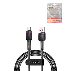 Toocki USB A-C Super Fast Charging Data Cable (BLACK / PURPLE) (100W / 7A) (6ft) (Only Ground Shipping)