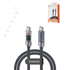 Toocki USB C-C Super Fast Charging Data Cable w/ Display (GRAY) (100W) (6ft) (Only Ground Shipping)