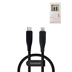 Toocki USB C-L Non-MFI Fast Charging Data Cable (BLACK) (20W) (3ft) (Only Ground Shipping)