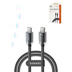Toocki USB C-C Crystal Fast Braided Charging Data Cable (BLACK) (100W) (6ft) (Only Ground Shipping)