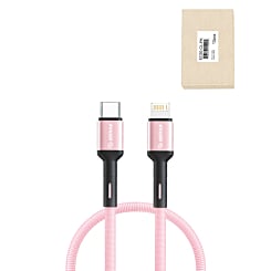 Esoulk USB C-L Non-MFI Braided Charging Cable (PINK) (4ft) (30W) (Only Ground Shipping)