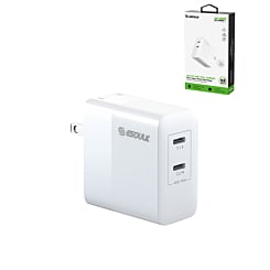Esoulk PD Dual USB-C Wall Charger (45W) (WHITE) (Only Ground Shipping)