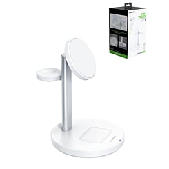 ESOULK 3in1 Magnetic Wireless Charging Stand (WHITE) (Only Ground Shipping)