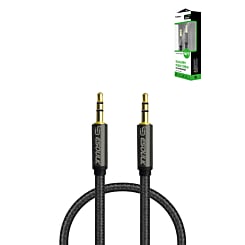 Esoulk 3.5mm AUX-AUX Cable (BLACK) (4ft) (Only Ground Shipping)