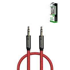 Esoulk 3.5mm AUX-AUX Cable (RED) (4ft) (Only Ground Shipping)