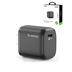 Esoulk USB C Wall Adapter (20W) (BLACK) (Only Ground Shipping)
