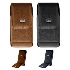 7.2" Vertical Magnetic Leather Cell Phone Belt Clip Pouch