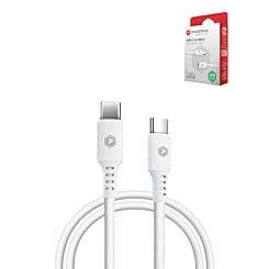 PowerPeak ECONOMY USB C-C Cable (WHITE) (6ft) (60W) (Only Ground Shipping)