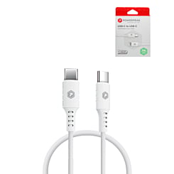 PowerPeak ECONOMY USB C-C Cable (WHITE) (3ft) (60W) (Only Ground Shipping)