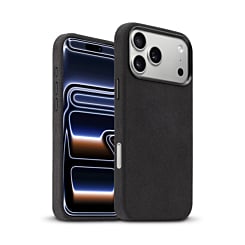 xBase by PowerPeak - Suede MagSafe Case for iPhone 17 Pro Max - BLACK (Only Ground Shipping)