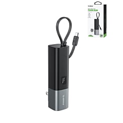 Esoulk Built-in USB-C Foldable AC Wall Plug Powerbank (BLACK) (5000mAh / 20W) (Only Ground Shipping)