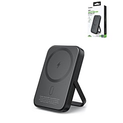 Esoulk Foldable Magnetic Wireless PowerBank w/ Foldable Stand (5000mAh / 15W) (BLACK) (Only Ground Shipping)