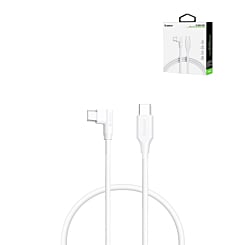 Esoulk Right Angle USB C-C Charging Cable (3ft) (60W) (WHITE) (Only Ground Shipping)