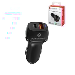 PowerPeak Dual Port Power Delivery Car Charger (48W) - BLACK