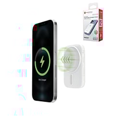 PowerPeak Wireless Charger Power Bank - WHITE (5,000mAh) (Only Ground Shipping)