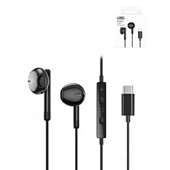 USG by PowerPeak - USB-C Headphone - BLACK (Only Ground Shipping)
