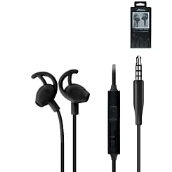 eVogue Super Bass Headphone w/ Volume Control - BLACK (Only Ground Shipping)