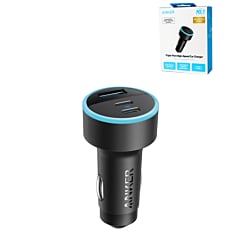 Anker 335 67W 3-Port (2 USB-C & 1 USB-A) Car Charger) - BLACK (Only Ground Shipping)