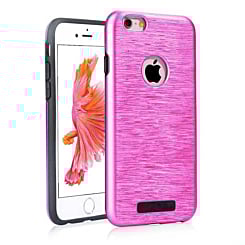 New Hybrid Metal Brushed Case - HOT PINK for iPhone 7G / 8G / SE 2020 (Only Ground Shipping)