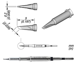 JBC C115-120 Knife Cartridge 1 x 0.2