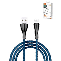 LDNIO LS461 USB A-L Non-MFI 7 Color Fast Charging Cable (BLUE) (3ft) (12W) (Only Ground Shipping)
