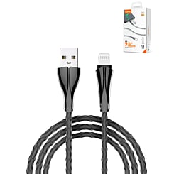 LDNIO LS461 USB A-L Non-MFI 7 Color Fast Charging Cable (GRAY) (6ft) (12W) (Only Ground Shipping)