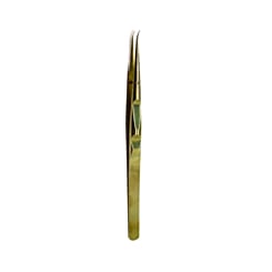 LuoWei Ultra Lightweight High Precision Titanium Alloy Tweezers Non-Slip - Curved (GOLD) (Not Returnable)