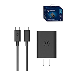 Motorola TurboPower Wall Charger w/ 6.5A USB C-C Cable (68W) (3ft) (BLACK) (Only Ground Shipping)