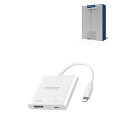 Onten 2in1 USB L to HDMI + PD Converter (With Chip) (Only Ground Shipping)